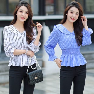 เสื้อเชิ้ตแขนสามส่วนลําลอง เอวสูง แฟชั่นฤดูร้อน สําหรับผู้หญิง
