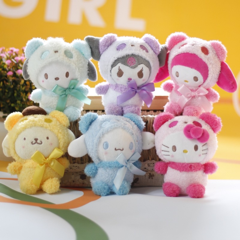 พวงกุญแจ-จี้ตุ๊กตาอนิเมะ-sanrio-my-melody-cinnamoroll-kuromi-hello-kitty-purin-ขนาด-12-ซม-สําหรับตกแต่งกระเป๋า