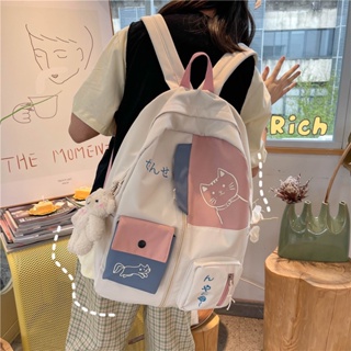 กระเป๋าเป้สะพายหลัง น่ารัก กระเป๋านักเรียน จุของได้เยอะ สไตล์เกาหลี และญี่ปุ่น สําหรับผู้หญิง 2023 ใหม่ HUR468