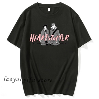 เสื้อยืด พิมพ์ลายอนิเมะ Nick and Charlie Heartstopper Gay and Lesbian Fans Ropa Hombre Camisetas De Mujer สําหรับผู้ชาย