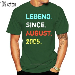 New fashion trend Cool Legend Since AugusT 2005 13 Years Old Birthday GifT Shirt Top Mens T-shirt_03