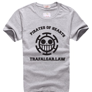 เสื้อยืด พิมพ์ลายการ์ตูน One Piece Trafalgar Law สําหรับแต่งคอสเพลย์