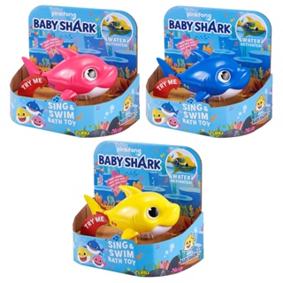 Robo Alive Junior Baby Shark Battery-Powered Sing and Swim Bath Toy by ZURU Robo Alive Junior ของเล่นอาบน้ํา รูปปลาฉลาม ใช้แบตเตอรี่ สําหรับเด็ก ZURU