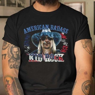 T-Shirtเสื้อยืด พิมพ์ลาย American Bad Kid Rock สไตล์วินเทจ เหมาะกับของขวัญวันเกิด สําหรับผู้ชาย และผู้หญิง S-5XL