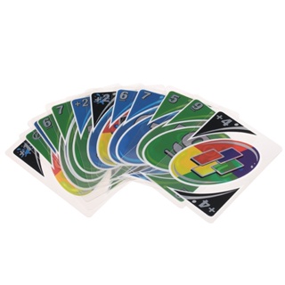 Uno การ์ดเกม PVC ใส กันน้ํา 108 ใบ ของเล่น สําหรับเด็ก [12][มาใหม่]