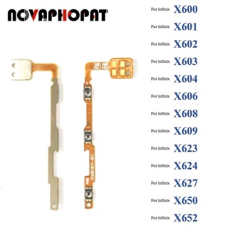 Novaphopat สายแพปุ่มปรับระดับเสียงด้านข้าง สําหรับ Infinix Hot 6 7 8 9 6x Play Pro X600 X601 X602 X603 X604 X606 X608 X609 X623 X624 X627 X650 X652