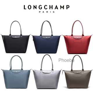 Longchamp ของแท้ กระเป๋าสะพายไหล่ กระเป๋าช้อปปิ้ง ผ้าไนล่อน กันน้ํา พับได้