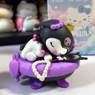 【ของแท้】POPMAR ตุ๊กตาฟิกเกอร์ Sanrio Fall Asleep Series Blind Box Little Twin Star Kuromi ของขวัญ สําหรับตกแต่ง