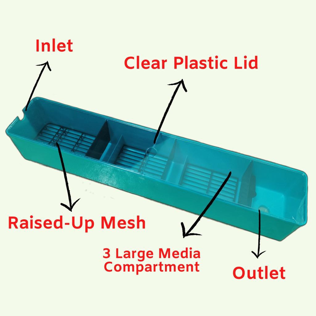 Blue Top Filter Box Aquarium Fish Tank Filter Box Container (27