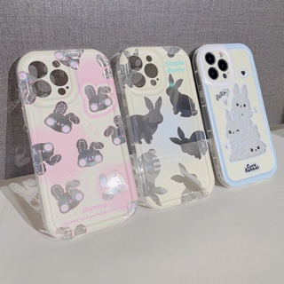 เคสซิลิโคน TPU ลายกระต่าย สําหรับ iPhone 11 pro max 14 Plus 12 pro max 13