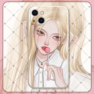 Anime girl เคสไอโฟน iPhone 11 14 pro max 8 Plus case X Xr Xs Max Se 2020 cover เคส iPhone 13 12 pro max 7 Plus