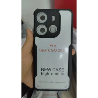 Acrylic Back Clear Casing For Tecno Spark Go 2023 2022 Pop 7 Pro SPARK 8C SparkGO Spark8C POP7Pro Transparent PC TPU Soft Case Shockproof Bumper Edge Airbag Anti Drop Camera Protective Phone Case Back Cover