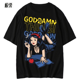 Snow White Gothic Cosplay T shirt Costume Tops Short Sleeve Anime Tee Shirt Graphic Casual Unisex Ap_01