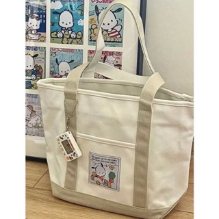 Pacha canvas bag Japanese casual one-shoulder tote bag all kinds of simple students large-capacity girls bags in class