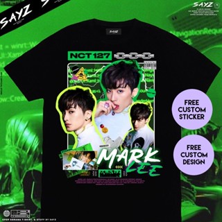 เสื้อยืดแฟชั่น Kaos Mark Lee NCT 127สติกเกอร์อัลบั้ม Ver Custom Kaos Kpop โดย SayzStreetwear ผู้ชาย T เสื้อผู้หญิง