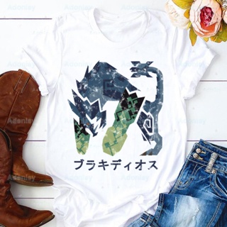 นักล่ามอนสเตอร์  Monster Hunter Game Harajuku Women Harajuku Summer Tops Graphic Tees Women Kawaii T-shirt Clothes _03