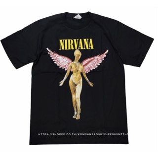 [S-5XL]เสื้อยืด Nirvana In UTERO