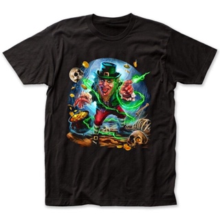 T-Shirtเสื้อยืด พิมพ์ลายภาพยนตร์สยองขวัญ Leprechaun S-5XL