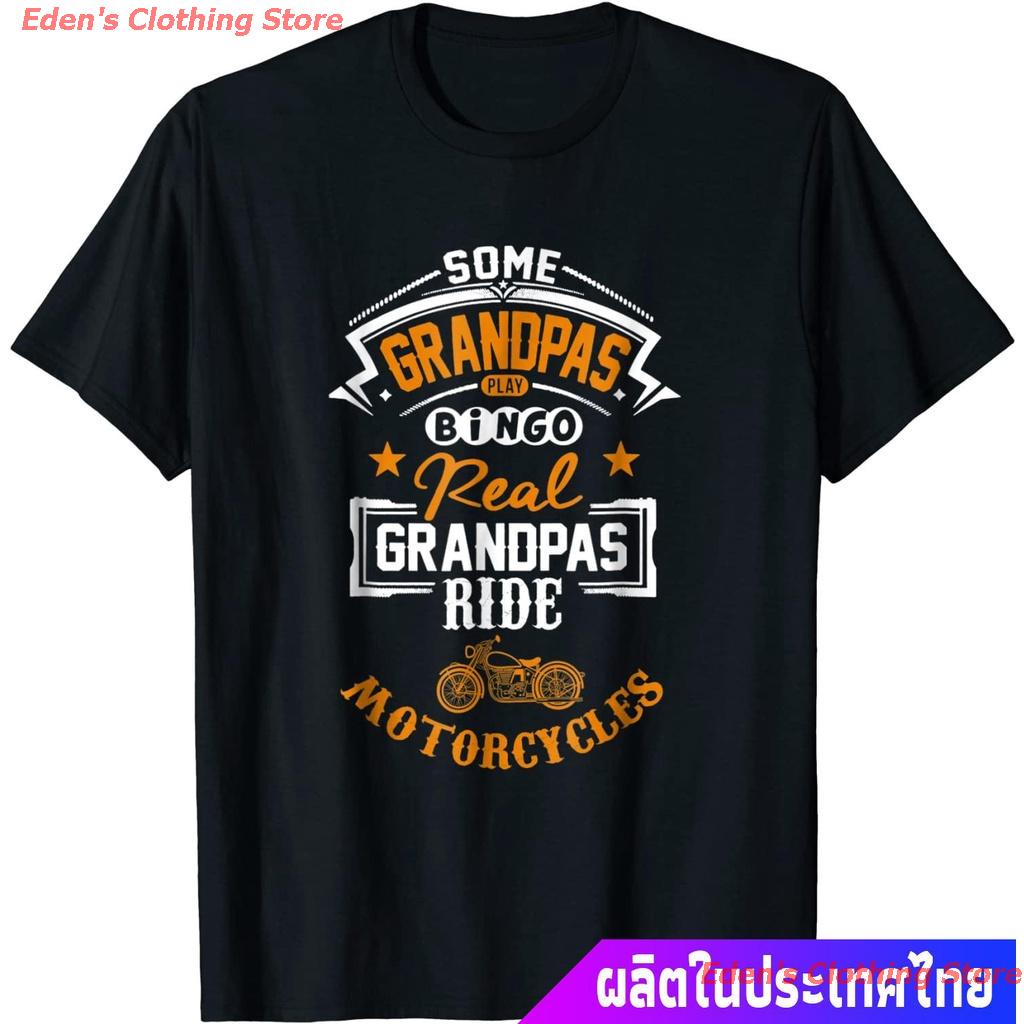 edens-clothing-store-2021-ล็อตโต้เสื้อยืดยอดนิยม-mens-some-grandpas-play-bingo-real-ride-motorcycles-t-shirt-lotto-roun