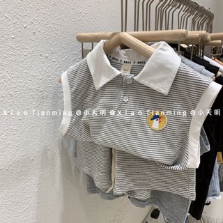 ชุดเสื้อแขนสั้น และกางเกง แฟชั่นฤดูร้อน สําหรับเด็กผู้ชาย สองชิ้น