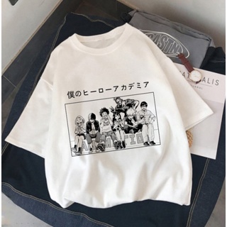 Women T-Shirt My Hero Academia Shoto Todoroki Prints Oversized White T-shirt Female/Men Clothes_04