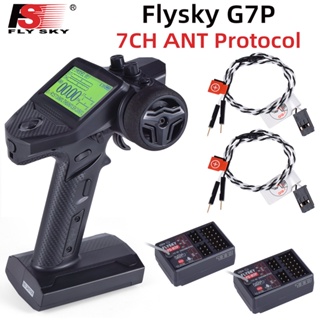 Flysky G7P รีโมตคอนโทรล และตัวรับส่งสัญญาณ R7P FS-R7P 7CH 2.4Ghz สําหรับรถไต่หิน รถบรรทุก เรือ หุ่นยนต์ FS-G7P