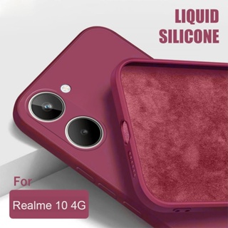 เคสโทรศัพท์มือถือ ซิลิโคนนิ่ม กันกระแทก กันรอยเลนส์กล้อง สีพื้น สําหรับ Realme 10 Pro Plus 10Pro+ 8 Pro 8Pro Realme8 Realme10 4G 5G