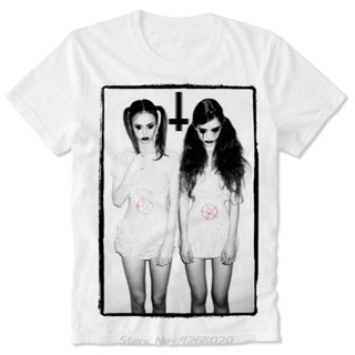 เสื้อยืดT Shirt Sexy Satanic s Antion Lavey Satan Church Inverted Cross Porn New Funny Print T Shirt Men Hot Brand _04