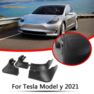 [Domybestshop.th] บังโคลน ไม่ต้องเจาะ สําหรับ Tesla Model Y 2021 4 ชิ้น