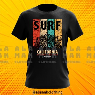 ❧🔥PROMOSI HEBAT🔥 BAJU SURF CALIFORNIA TSHIRT BAJU CASUAL ROUNDNECK BAJU LELAKI PEREMPUAN T SHIRT!! 100% COTTON