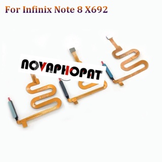 Novaphopat สวิตช์เปิดปิด ปุ่มกดด้านข้าง สายเคเบิลเซนเซอร์ลายนิ้วมือ สําหรับ Infinix Note 8 8i Zero 8 X692 X683 X687