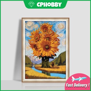 (พร้อมส่ง) ภาพจิตรกรรมปักครอสสติตช์คริสตัล รูปดอกทานตะวัน Van Gogh 5D ขนาด 30 X 40 ซม. สําหรับตกแต่งบ้าน DIY 1 ชุด