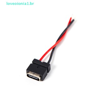 Loveoionia1 ซ็อกเก็ตแจ็คเชื่อมต่อ USB Type C ตัวเมีย กันน้ํา ชาร์จเร็ว