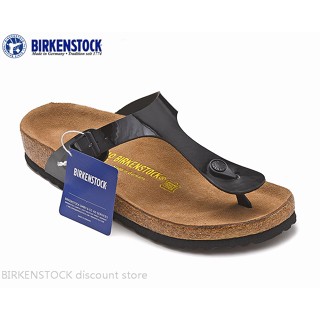 【Original】Birkenstock Gizeh Mens/Female Classic Cork Black Mirror Slippers 34-46