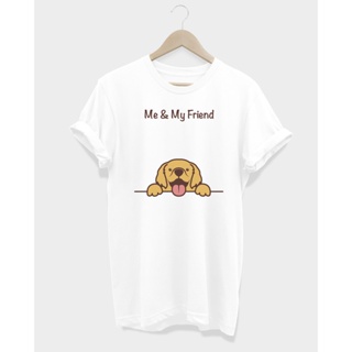 เสื้อยืดลายหมาโกลเด้น Me &amp; My Friend T-Shirt_01