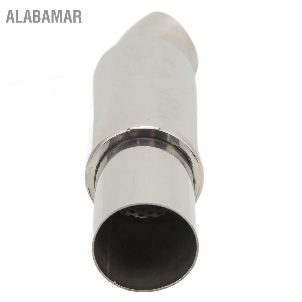 alabamar-รถท่อไอเสียท่อ-51mmx51mm-inlet-รอบสแตนเลส-silver-universal-replacement