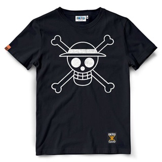 เสื้อยืดครอป เสื้อยืดวันพีช One piece 382-BS ดำเงิน Luffy icon_04