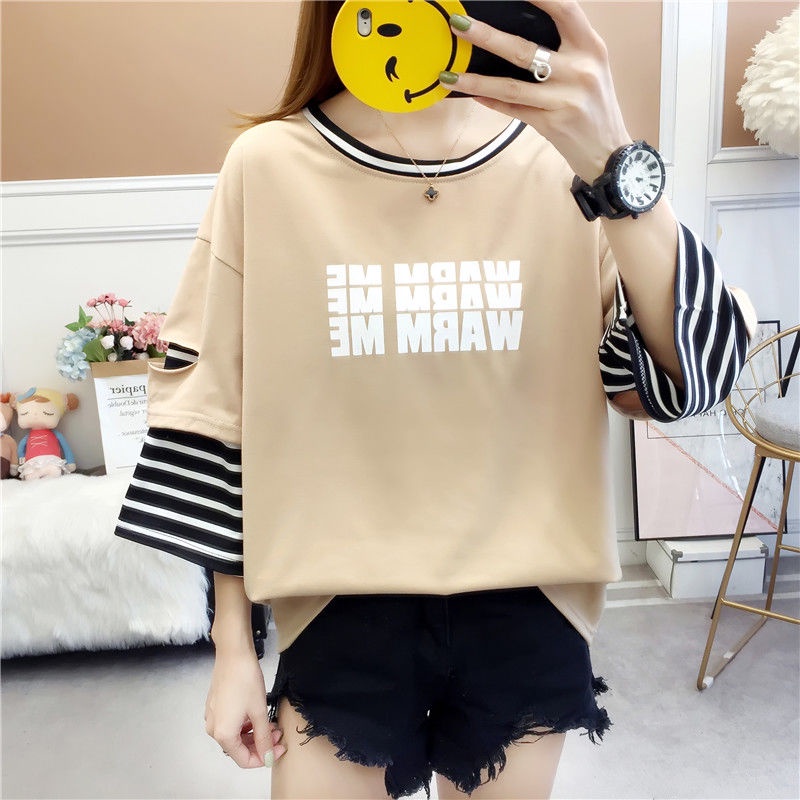 พร้อมส่ง-เสื้อยืดแขนสั้น-ผ้าฝ้าย-ทรงหลวม-คุณภาพสูง-แฟชั่นฤดูร้อน-สไตล์เกาหลี-สําหรับผู้หญิง-2023