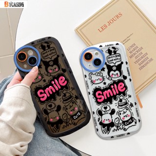 เคสโทรศัพท์มือถือ ยางนิ่ม กันกระแทก ลายการ์ตูนหมีคิตตี้ หน้ายิ้ม สําหรับ OPPO A17K A17 A57 A77S A15 A16 A16K A16e A74 A95 A54 A53 A12 A5S A7 A3S A31 A52 A83 A92 A37 F7 F9 A1K F1s