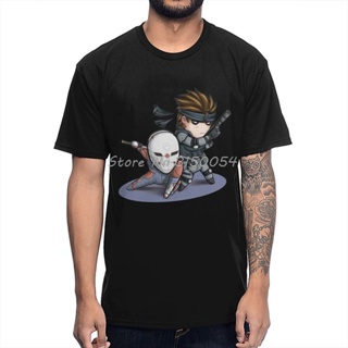 Cute Cartoon Print Metal Gear Solid Fox And Snake T-Shirt Men Cotton O-neck T Shirt Anime Tshirt Tees Tops Harajuku_01