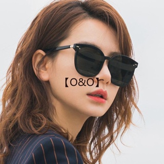 【O&amp;O】 (0°-600°แว่นตาสายตาสั้น) GM Qi Wei แว่นกันแดดสำหรับผู้ชายและผู้หญิงแบบเดียวกัน HER Square Thinning สไตล์เกาหลี Big Face แว่นตากันแดดโพลาไรซ์แฟช