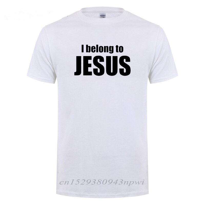 ใหม่-เสื้อยืดแขนสั้น-ผ้าฝ้าย-100-พิมพ์ลาย-i-belong-to-jesus-christ-religion-catholic-christian-faith-แนวสตรีท-ของขวัญ-ส