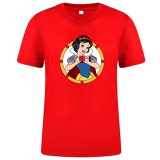 Cotton T-Shirt Snow White Disney Cute s Mens Casual Harajuku Tops Casual Simple T Shirt Cartoon Kawaii Male Tee Shi_01