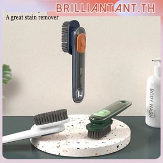 แปรงรองเท้าด้ามยาวสามารถเพิ่ม Liquid Multifunction Soft Bristle Brush Pressed Cleaning Brush เครื่องมือทำความสะอาดในครัวเรือน Bri