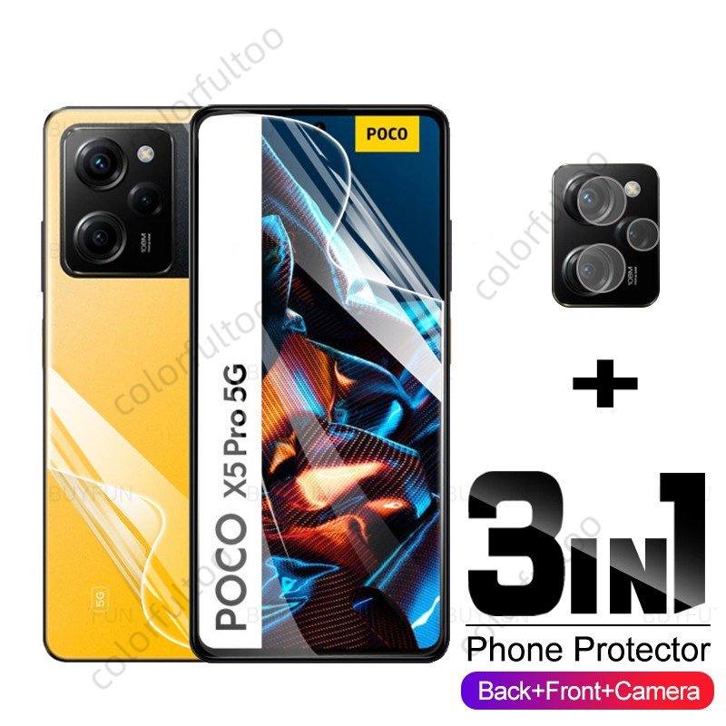 3-in-1-ฟิล์มไฮโดรเจลนิ่ม-กันรอยหน้าจอ-ป้องกันเลนส์กล้อง-ด้านหลัง-สําหรับ-xiaomi-poco-x5-pro-5g-x5pro-pocox5-pocophone-x5