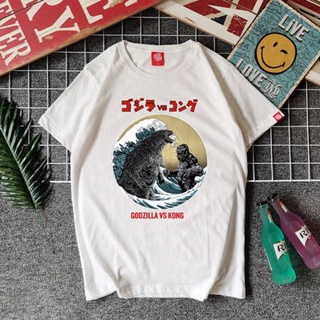 New summer Godzilla vs. King Kong T-shirt male Japanese trend dinosaur half sleeve movie perimeter r_01