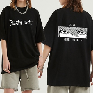 เสื้อยืดแขนสั้น ผ้าฝ้าย พิมพ์ลายการ์ตูนอนิเมะ Death Note Shinigami Ryuk สไตล์ญี่ปุ่น สําหรับผู้หญิง