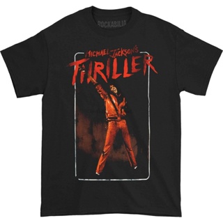 ▣Michael Jackson MenS Mj Thriller T-Shirt BlackS-5XL