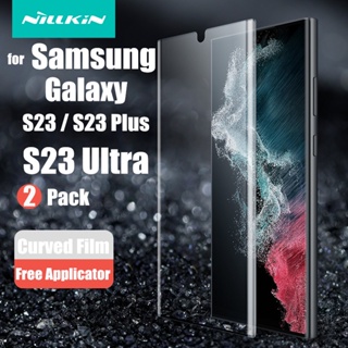 NILLKIN 2Pcs Full Glue Screen Protector For Samsung Galaxy S23 Ultra Plus Full Cover Soft Film With tool