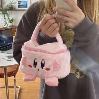 Kawaii Sanrio Kuromi MyMelody Kirby กระเป๋าถือ กระเป๋าเครื่องสําอาง ขนาดใหญ่ จุของได้เยอะ แบบพกพา สําหรับเดินทาง